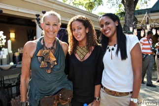 Donna Karan, founder of Urban Zen exposing next to Sara & Stéphanie, producers of Créations dorées @ Invest in Haïti