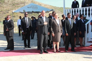 Le couple présidentiel haïtien sur le tapis rouge de Saint-Christophe